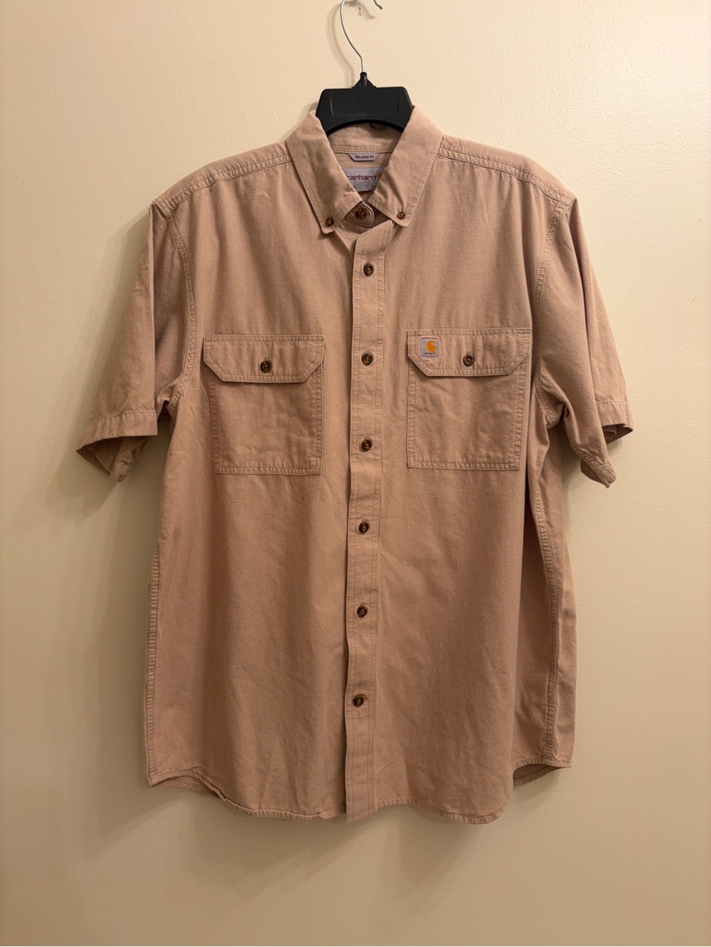 Carhartt | Men’s Short Sleeve Button-Down Shirt - Beige